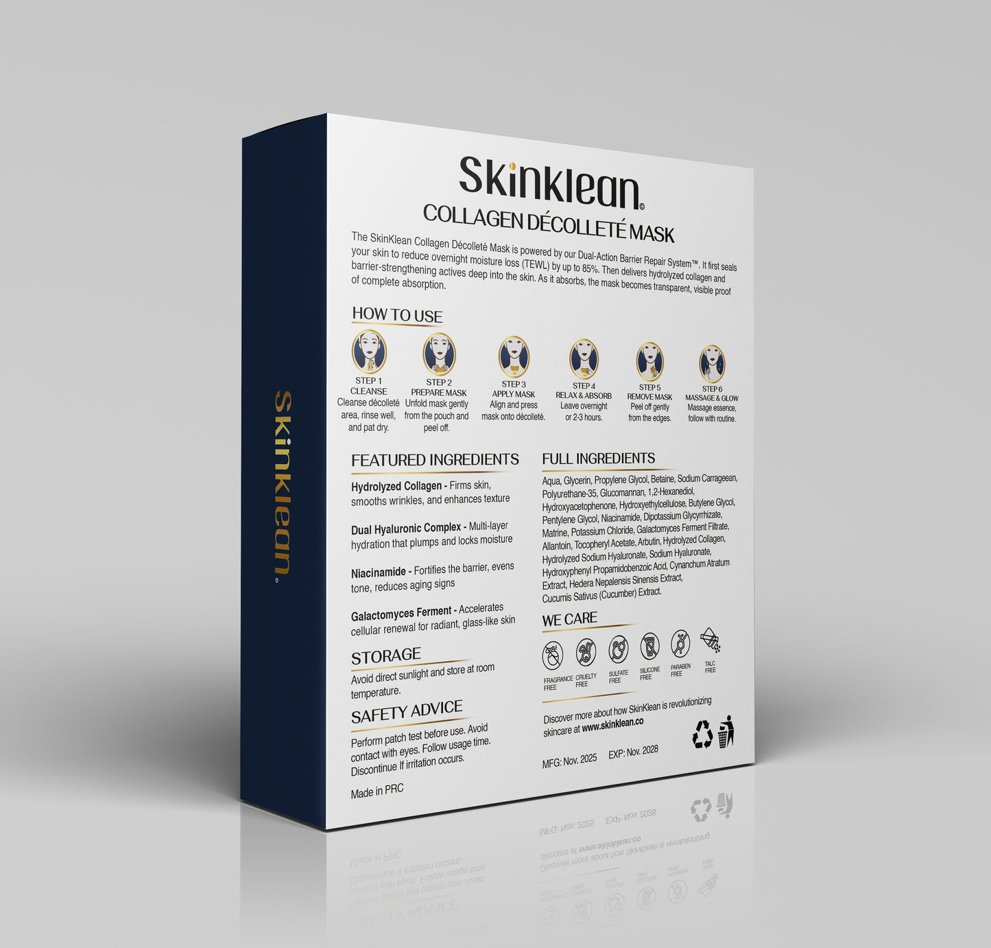 SkinKlean© Baby Collagen Décolleté Mask